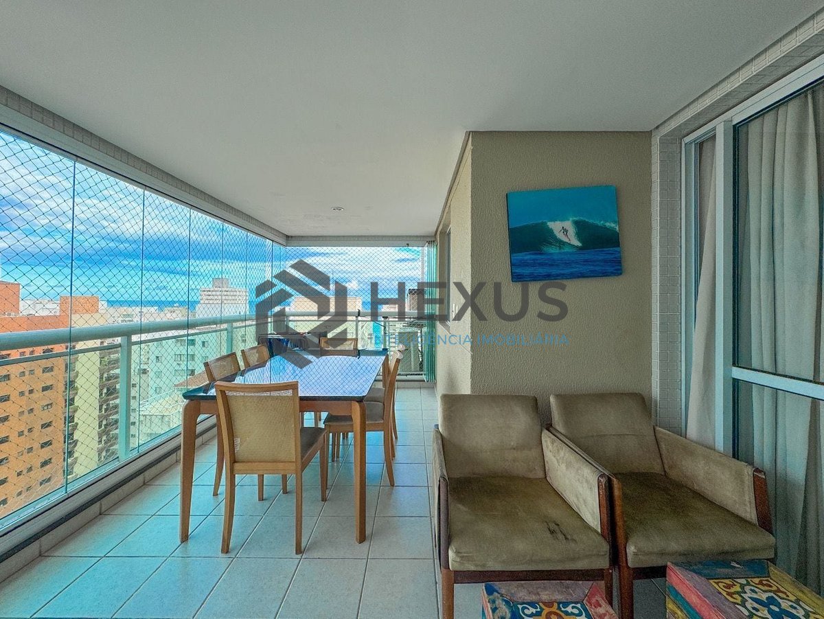 Foto 8 de Apartamento com varanda gourmet vista mar e lazer na Praia das Pitangueiras, Guaruja
