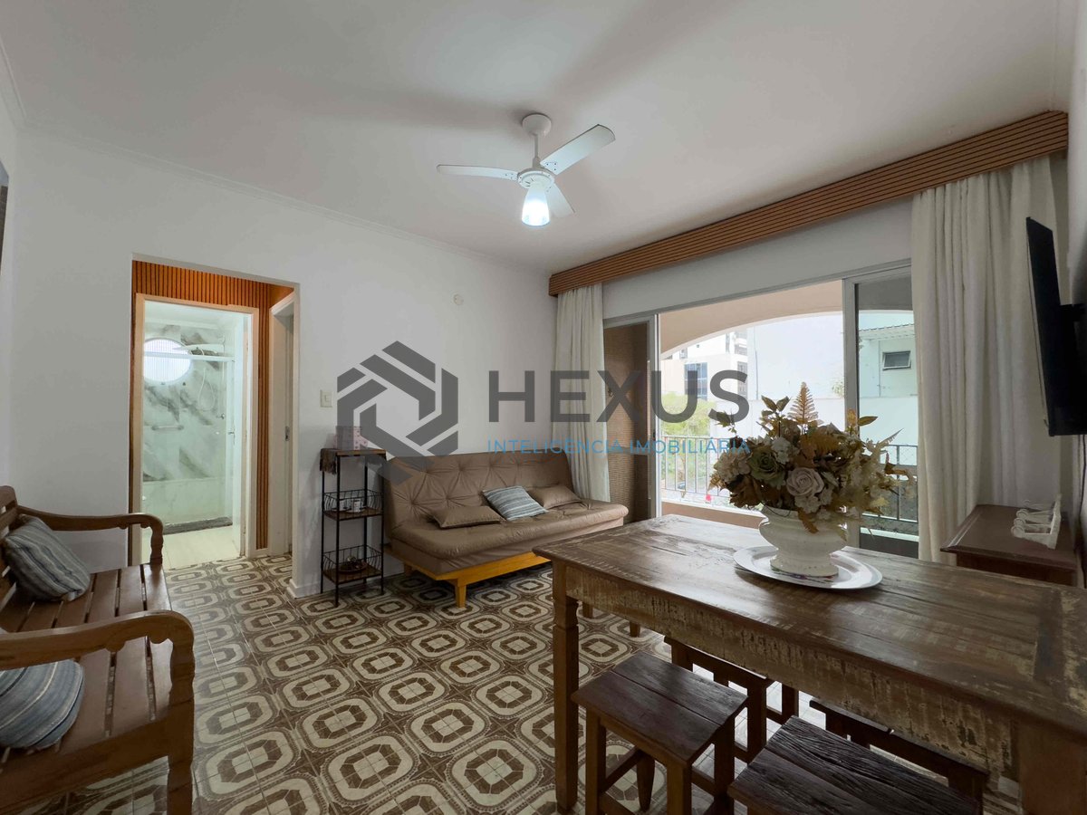 Foto 15 de Apartamento com varanda a duas quadras da Praia das Pitangueiras, Guarujá-SP - 1 Quarto, 1 Vaga | Hexus Inteligência Imobiliária