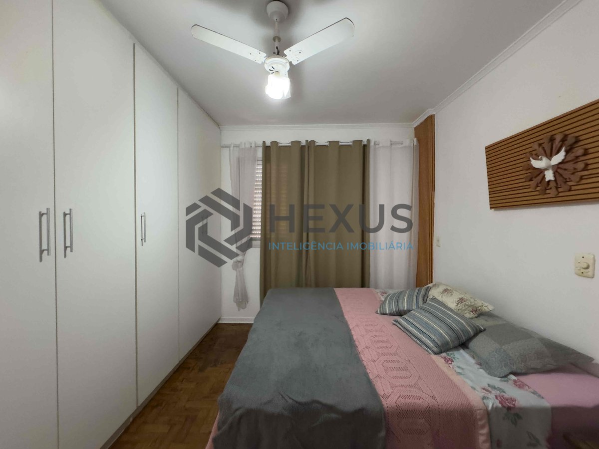 Foto 8 de Apartamento com varanda a duas quadras da Praia das Pitangueiras, Guarujá-SP - 1 Quarto, 1 Vaga | Hexus Inteligência Imobiliária