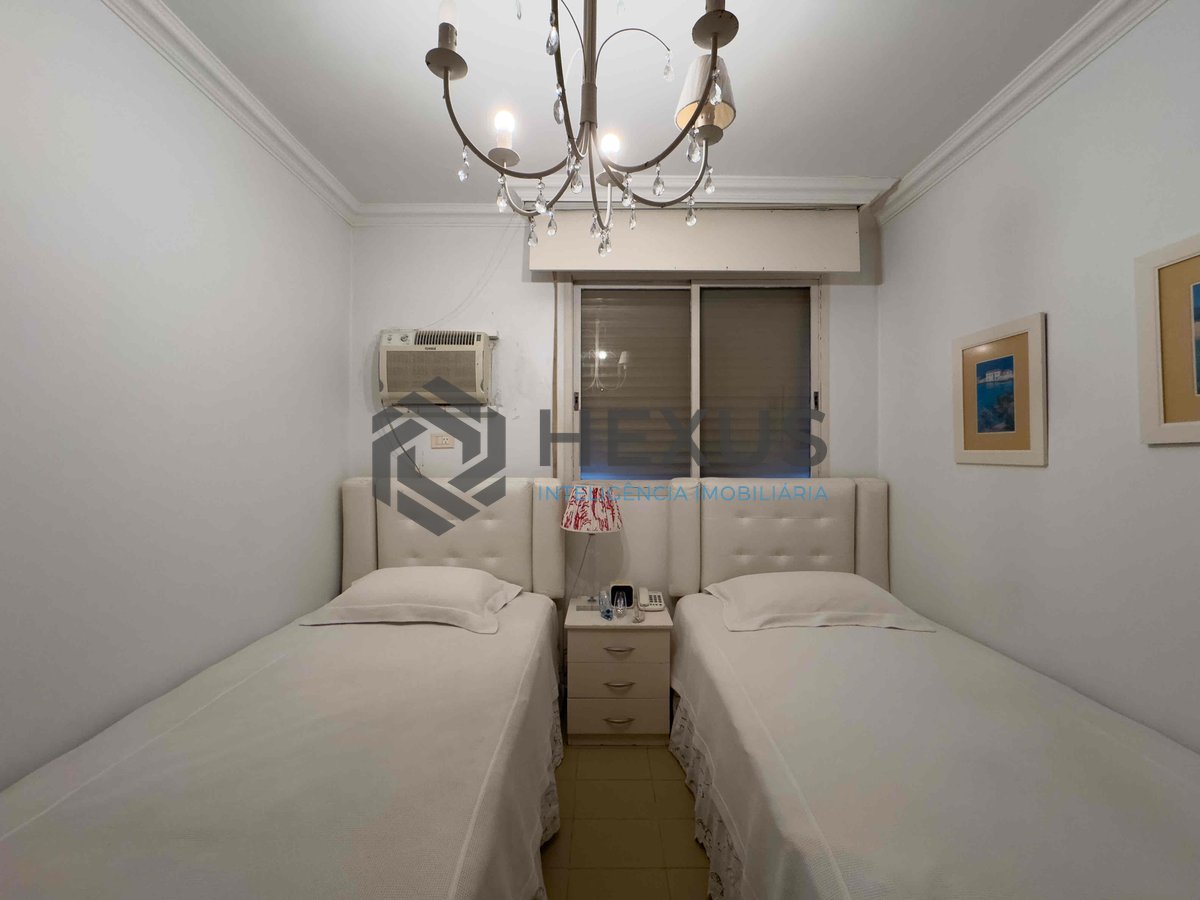 Foto 16 de Apartamento com varanda, vista mar, quadra mar, lazer, Praia das Pitangueiras, Guaruja | Hexus Inteligência Imobiliária