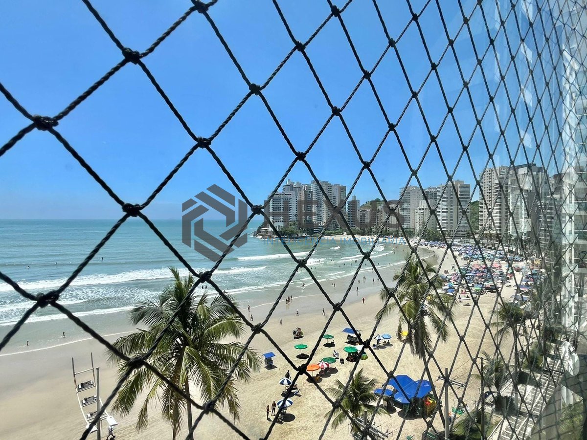 Foto 4 de Apartamento frente mar com varanda vista mar e lazer na Praia das Asturias, Guaruja