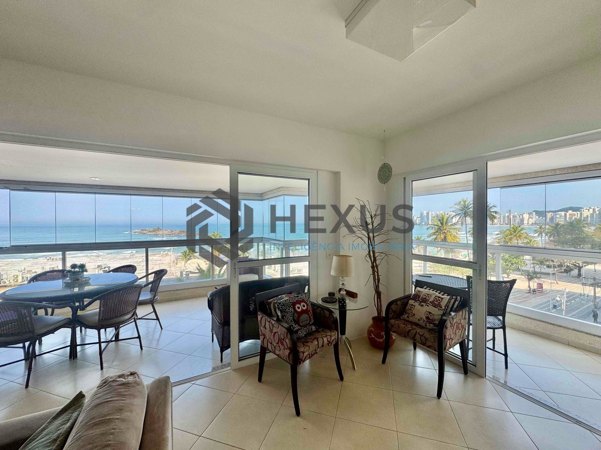 Foto 4 de Apartamento frente mar com varanda gourmet e lazer na Praia das Pitangueiras, Guaruja
