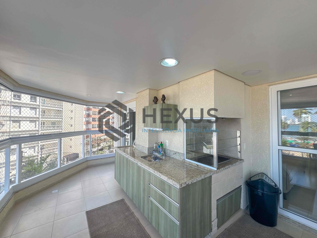 Foto 13 de Apartamento frente mar reformado com varanda gourmet vista mar e lazer na Praia das Pitangueiras, Guaruja