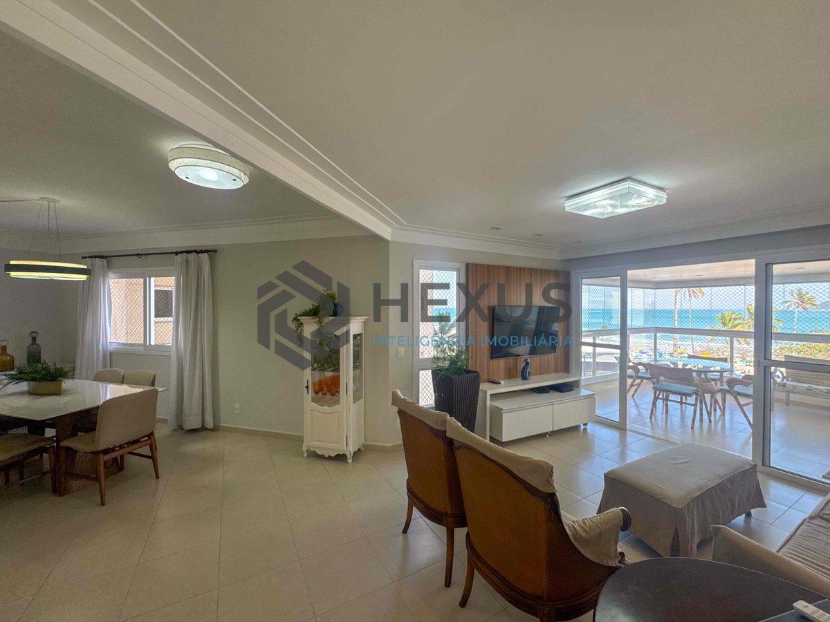 Foto 7 de Apartamento frente mar reformado com varanda gourmet vista mar e lazer na Praia das Pitangueiras, Guaruja