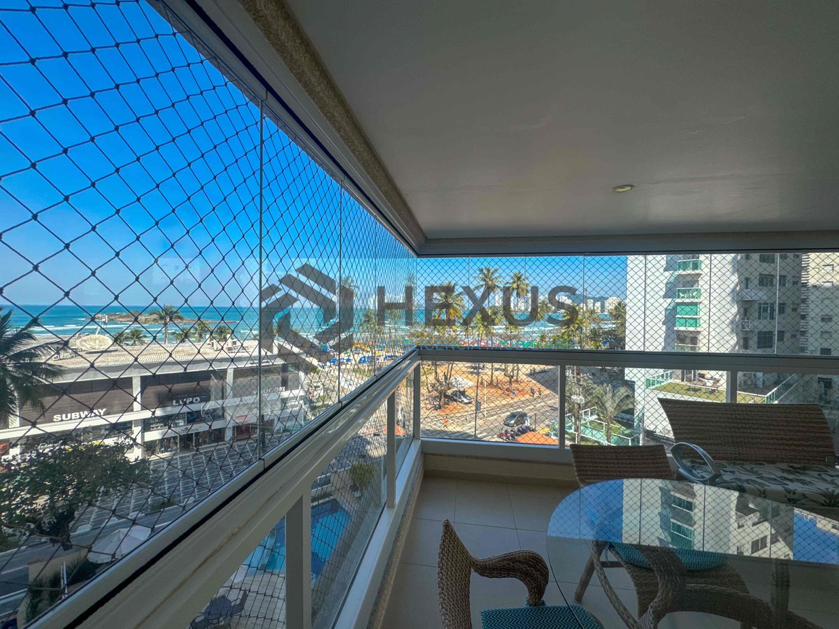 Foto 9 de Apartamento frente mar reformado com varanda gourmet vista mar e lazer na Praia das Pitangueiras, Guaruja