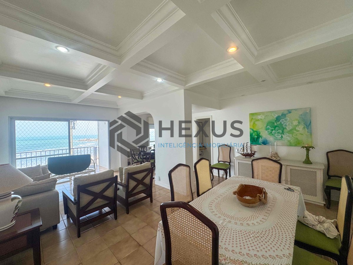 Foto 6 de Apartamento frente mar com varanda vista mar e lazer na Praia das Pitangueiras, Guaruja