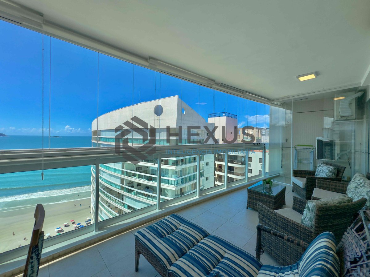 Foto 6 de Apartamento frente mar com varanda gourmet vista mar e lazer na Praia das Asturias, Guaruja