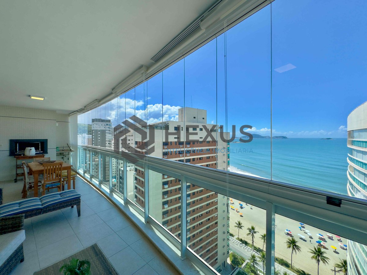 Foto 7 de Apartamento frente mar com varanda gourmet vista mar e lazer na Praia das Asturias, Guaruja