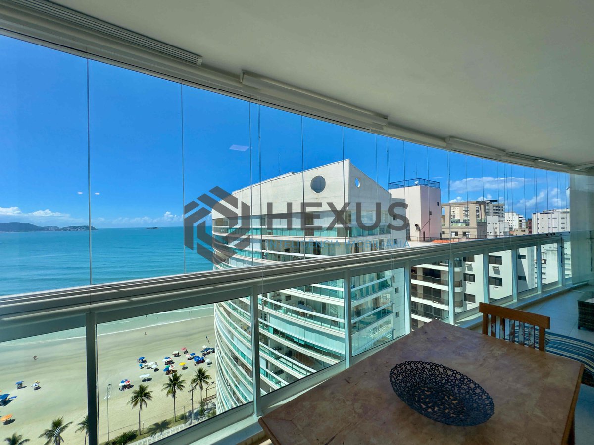 Foto 8 de Apartamento frente mar com varanda gourmet vista mar e lazer na Praia das Asturias, Guaruja