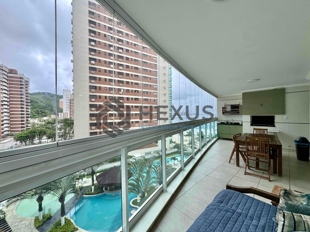 Foto 7 de Apartamento frente mar com varanda gourmet vista mar e lazer na Praia das Asturias, Guaruja