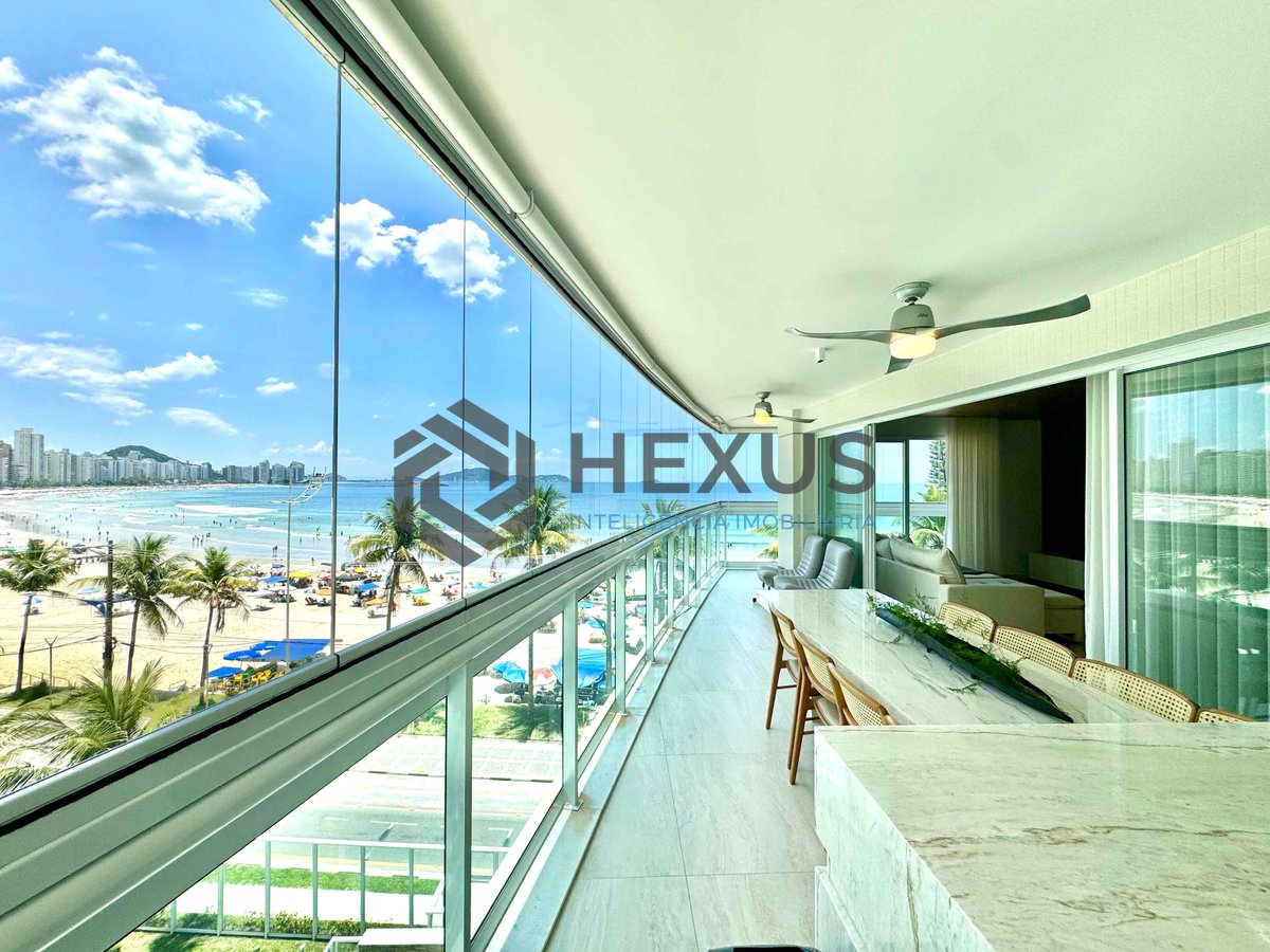 Foto 23 de Apartamento frente mar com varanda gourmet vista mar e lazer na Praia das Asturias, Guaruja