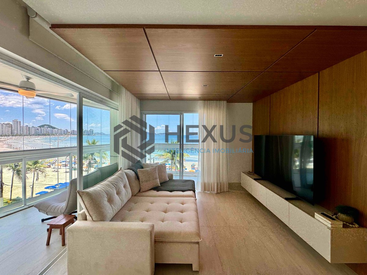 Foto 4 de Apartamento frente mar com varanda gourmet vista mar e lazer na Praia das Asturias, Guaruja