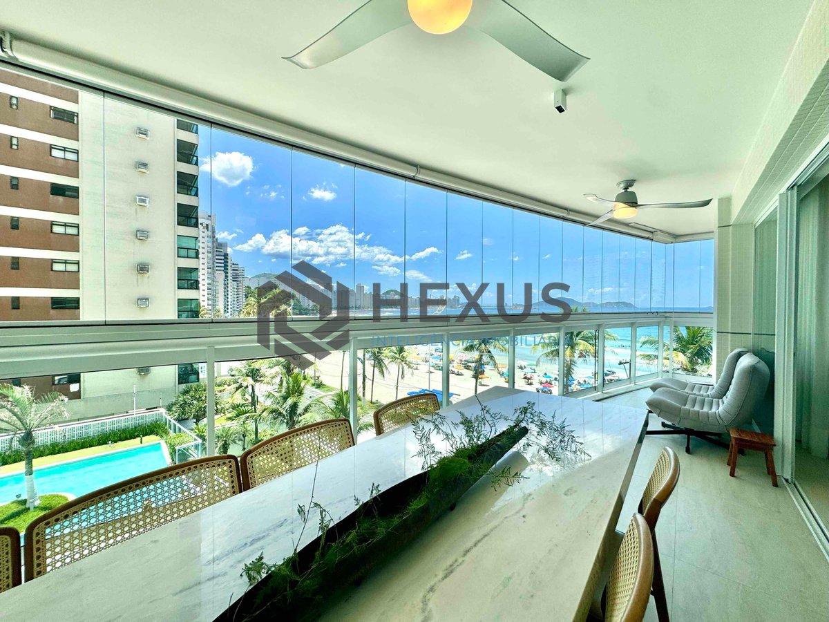 Foto 31 de Apartamento frente mar com varanda gourmet vista mar e lazer na Praia das Asturias, Guaruja