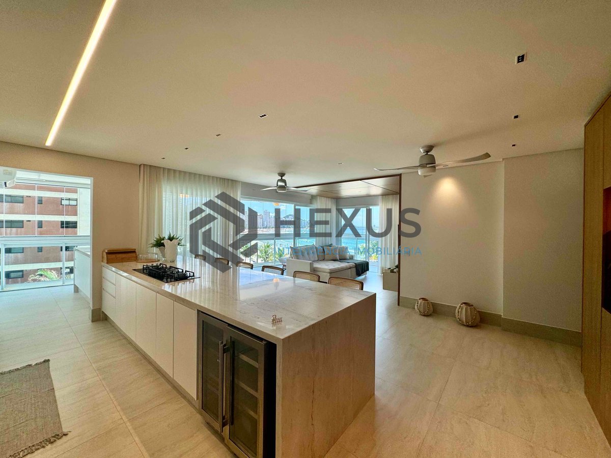 Foto 9 de Apartamento frente mar com varanda gourmet vista mar e lazer na Praia das Asturias, Guaruja