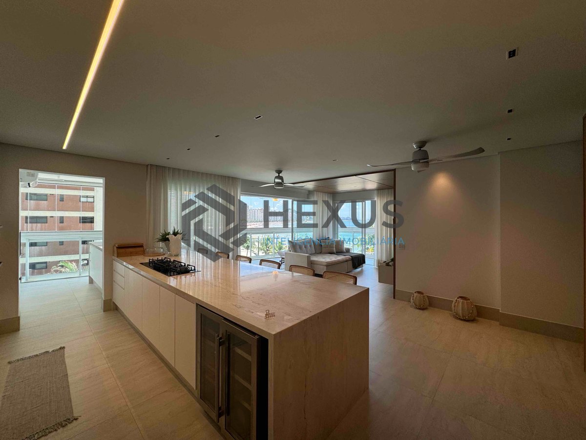 Foto 10 de Apartamento frente mar com varanda gourmet vista mar e lazer na Praia das Asturias, Guaruja
