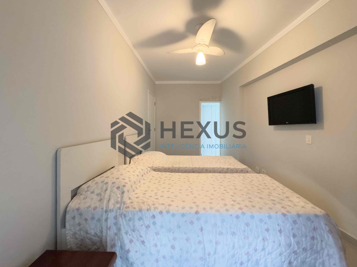 Foto 19 de Apartamento com varanda, vista mar, lazer, quadra mar da Praia das Pitangueiras, Guaruja - Hexus