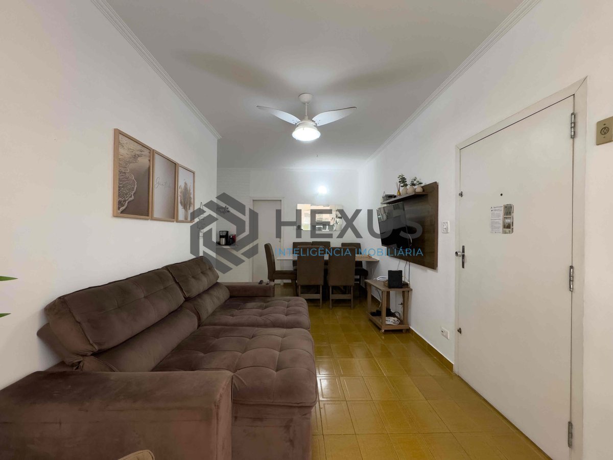 Foto 2 de Apartamento com varanda na quadra mar da Praia das Pitangueiras, Guaruja - Hexus