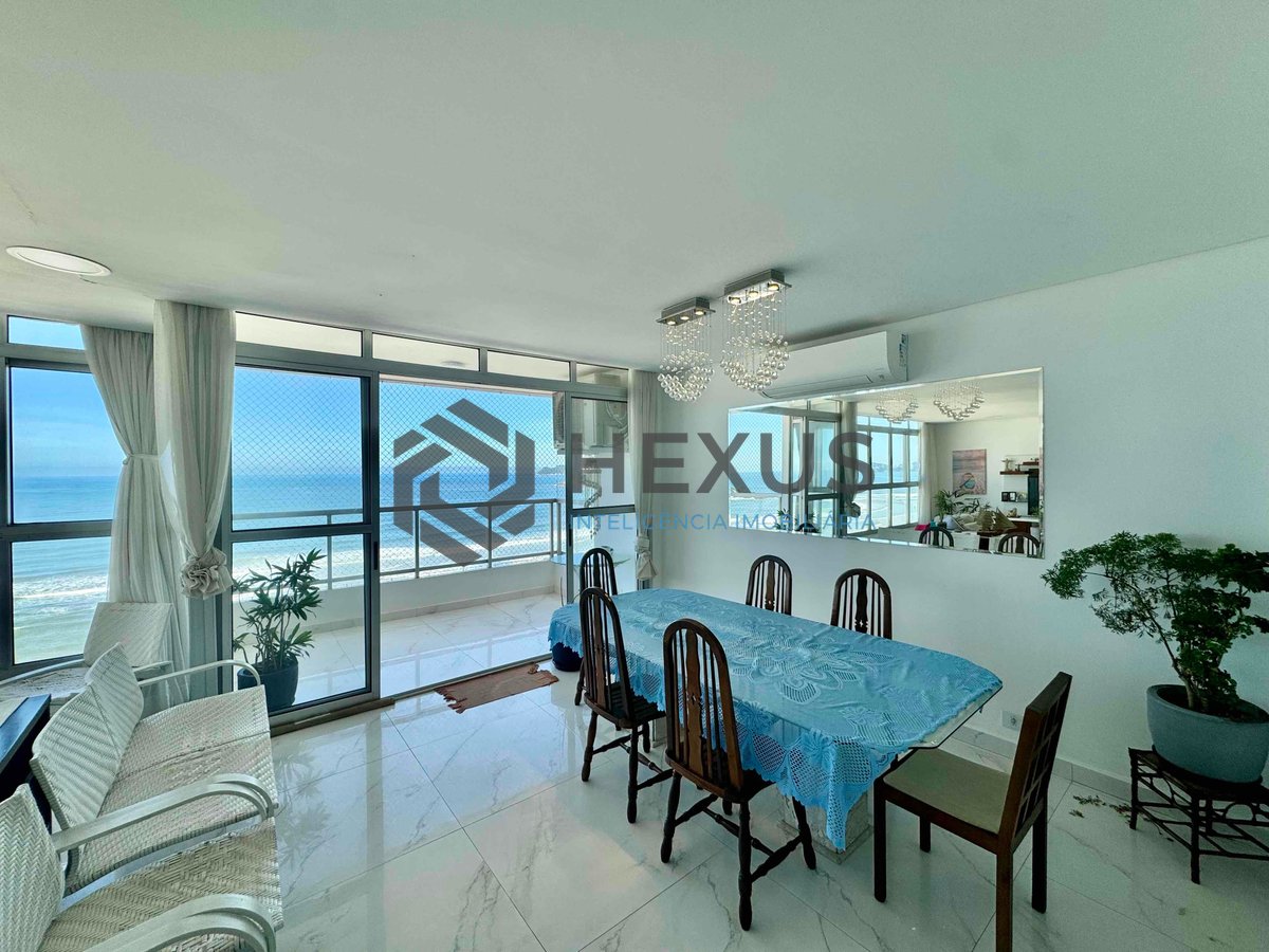 Foto 6 de Apartamento frente mar reformado com varanda vista mar e lazer na Praia das Pitangueiras, Guaruja