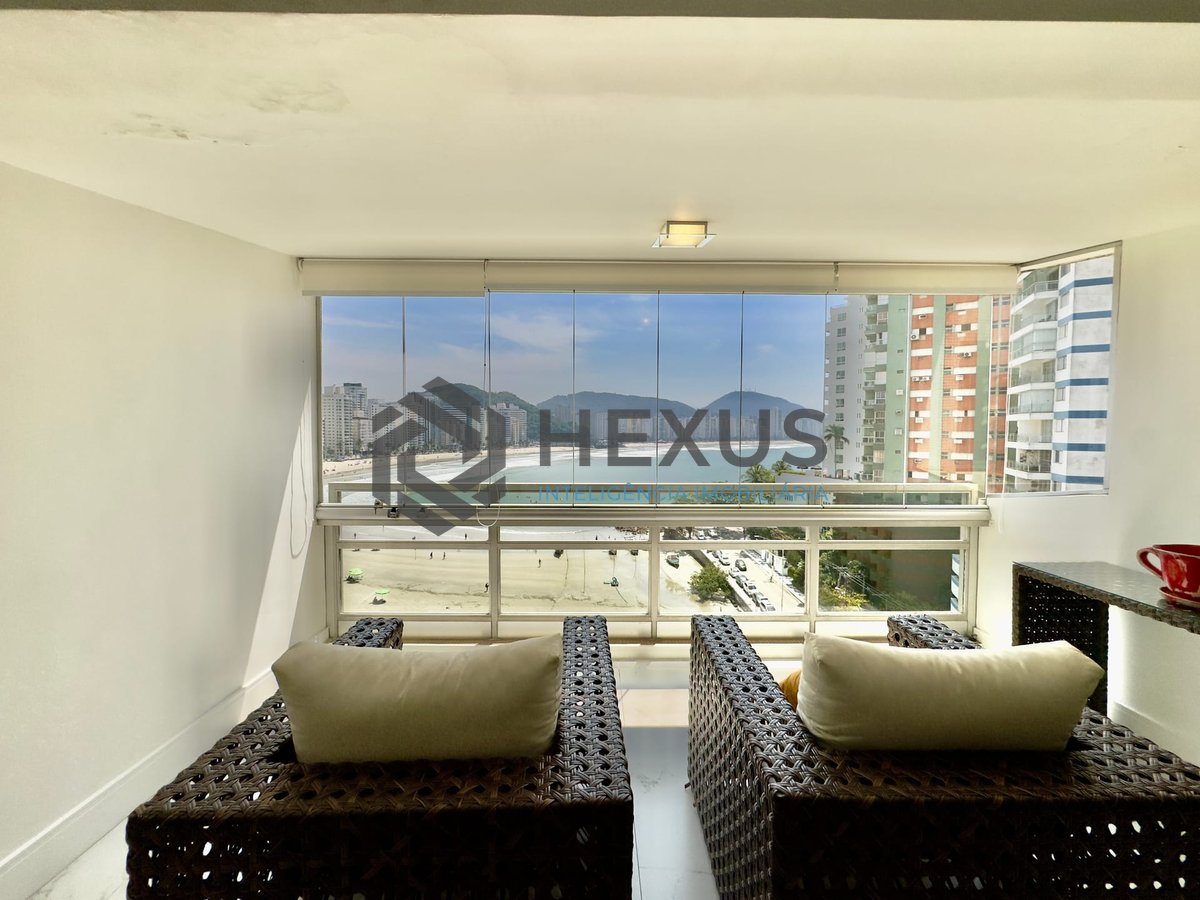 Foto 15 de Apartamento reformado frente mar com varanda vista mar na Praia das Astúrias, Guaruja