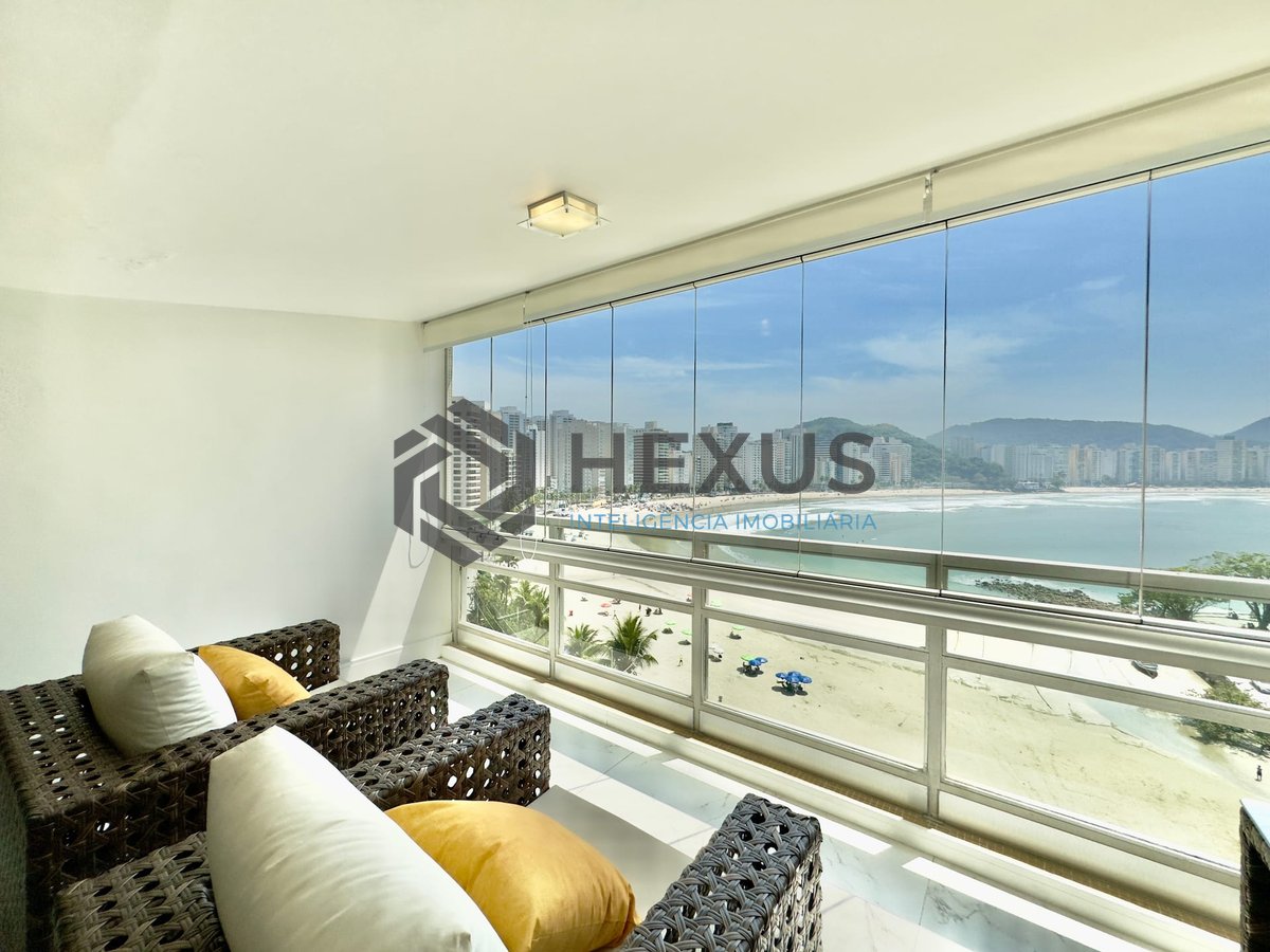 Foto 17 de Apartamento reformado frente mar com varanda vista mar na Praia das Astúrias, Guaruja