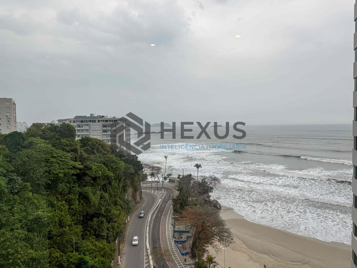 Foto 3 de Apartamento frente mar com varanda vista mar e lazer na Praia das Asturias, Guaruja