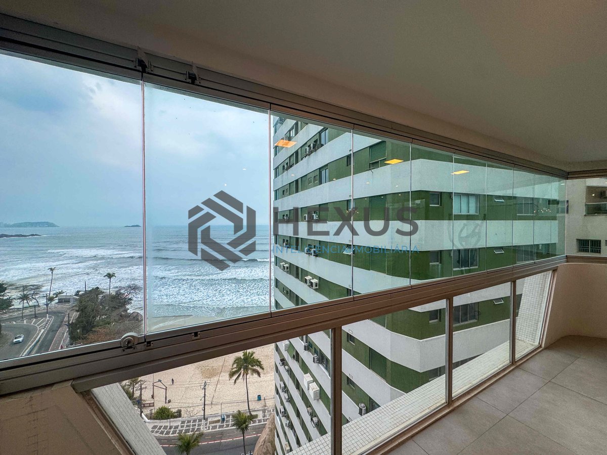 Foto 7 de Apartamento frente mar com varanda vista mar e lazer na Praia das Asturias, Guaruja
