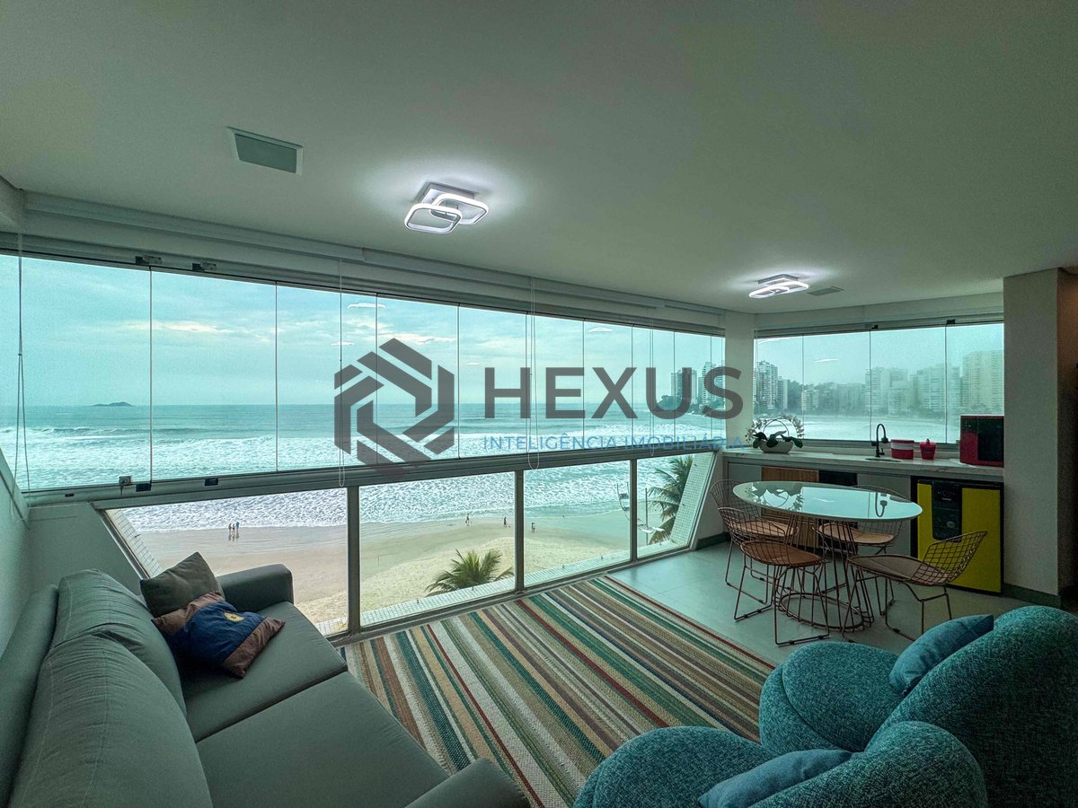 Foto 4 de Apartamento reformado frente mar com varanda vista mar e lazer na Praia das Asturias, Guaruja