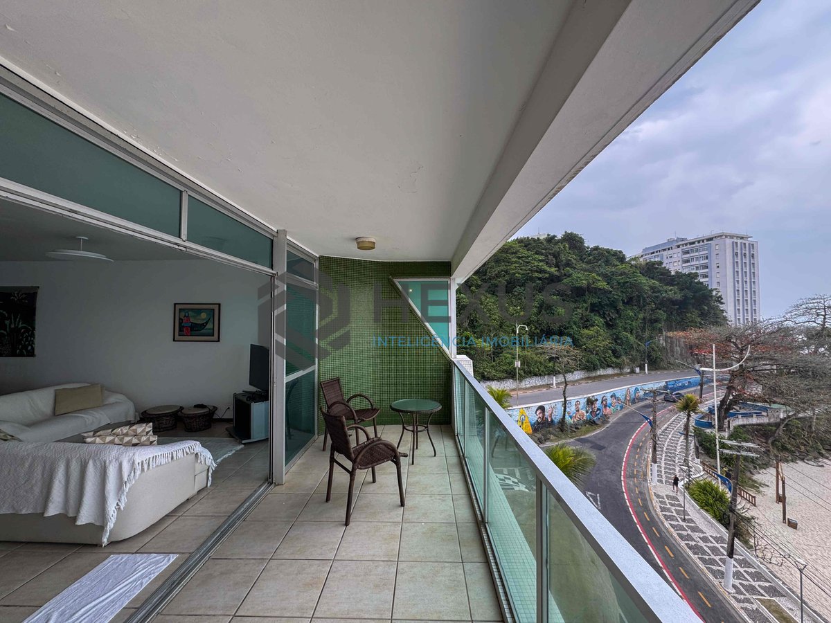 Foto 8 de Apartamento frente mar com varanda vista mar e lazer na Praia das Asturias, Guaruja