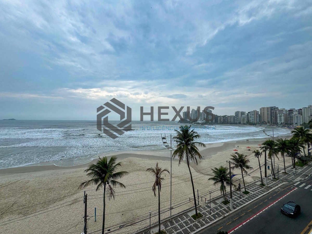 Foto 10 de Apartamento frente mar com varanda vista mar e lazer na Praia das Asturias, Guaruja
