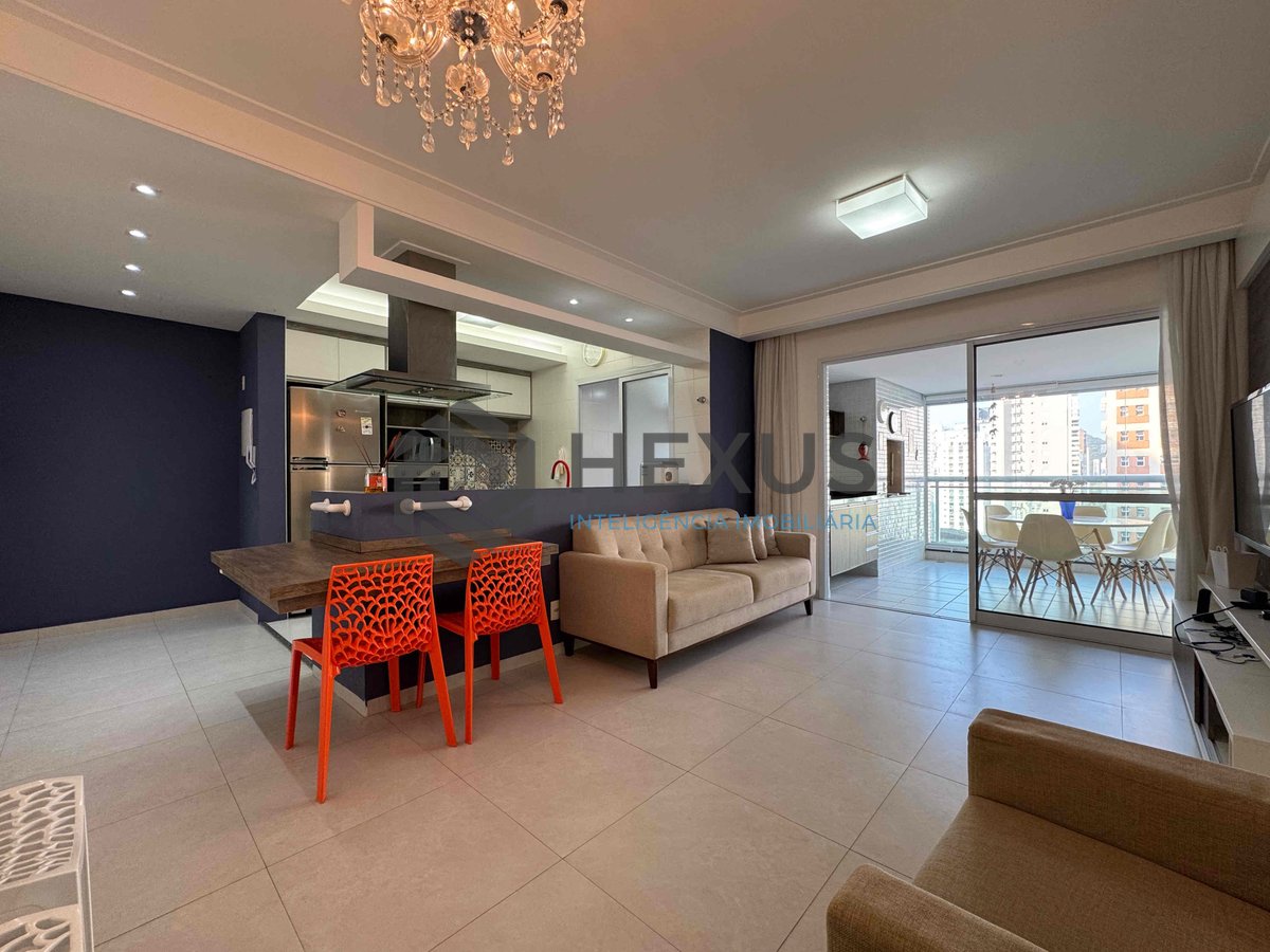 Foto 7 de Apartamento com varanda gourmet vista mar e lazer na Praia das Pitangueiras, Guaruja
