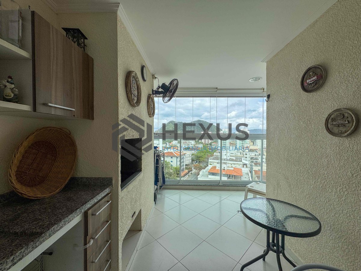 Foto 14 de Apartamento com Varanda Gourmet e Vista para o mar na praia do Tombo, Hexus