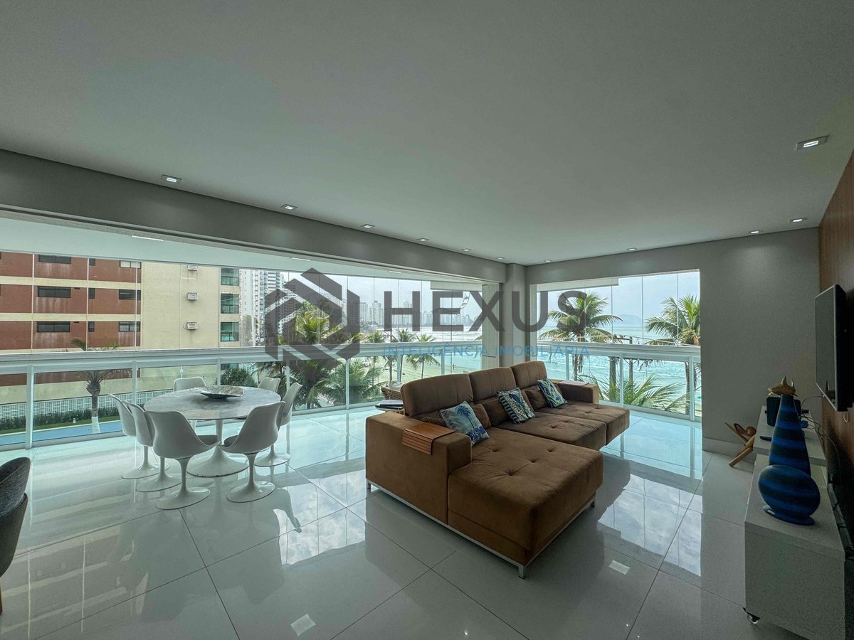 Foto 7 de Apartamento frente mar com varanda gourmet vista mar e lazer na Praia das Asturias, Guaruja