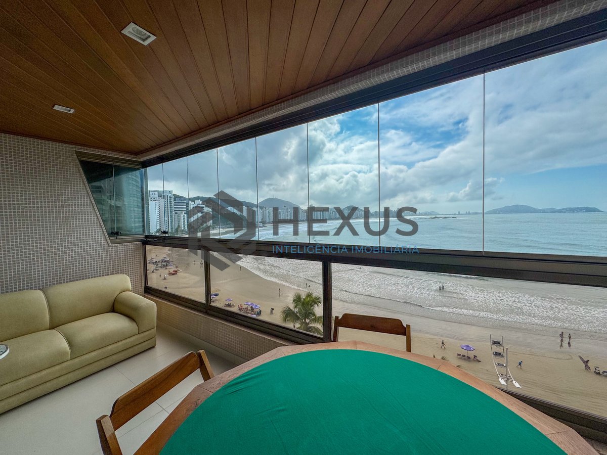 Foto 13 de Apartamento frente mar com varanda vista mar e lazer na Praia das Asturias, Guaruja
