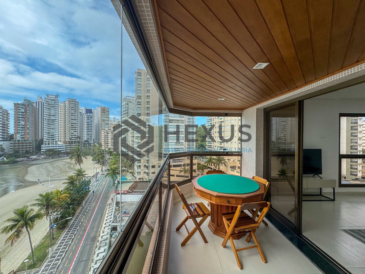 Foto 18 de Apartamento frente mar com varanda vista mar e lazer na Praia das Asturias, Guaruja