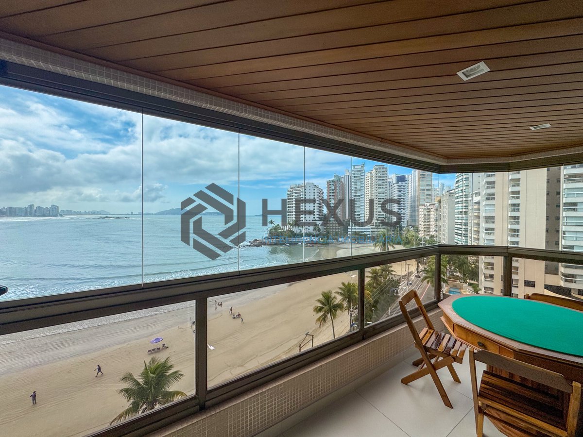 Foto 4 de Apartamento frente mar com varanda vista mar e lazer na Praia das Asturias, Guaruja