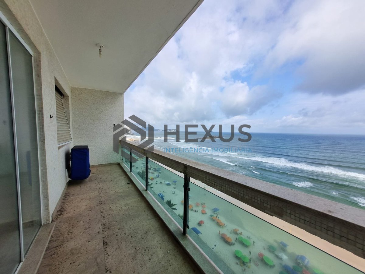 Foto 8 de Apartamento frente mar com varanda vista mar e lazer na Praia das Pitangueiras, Guaruja