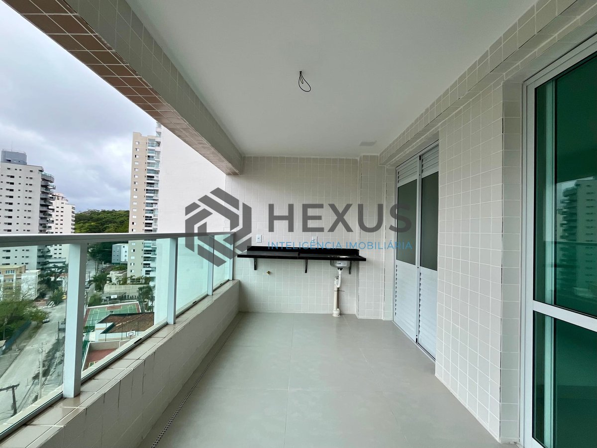 Foto 2 de Apartamento com varanda gourmet, lazer completo em prédio novo na Praia das Asturias, Guaruja