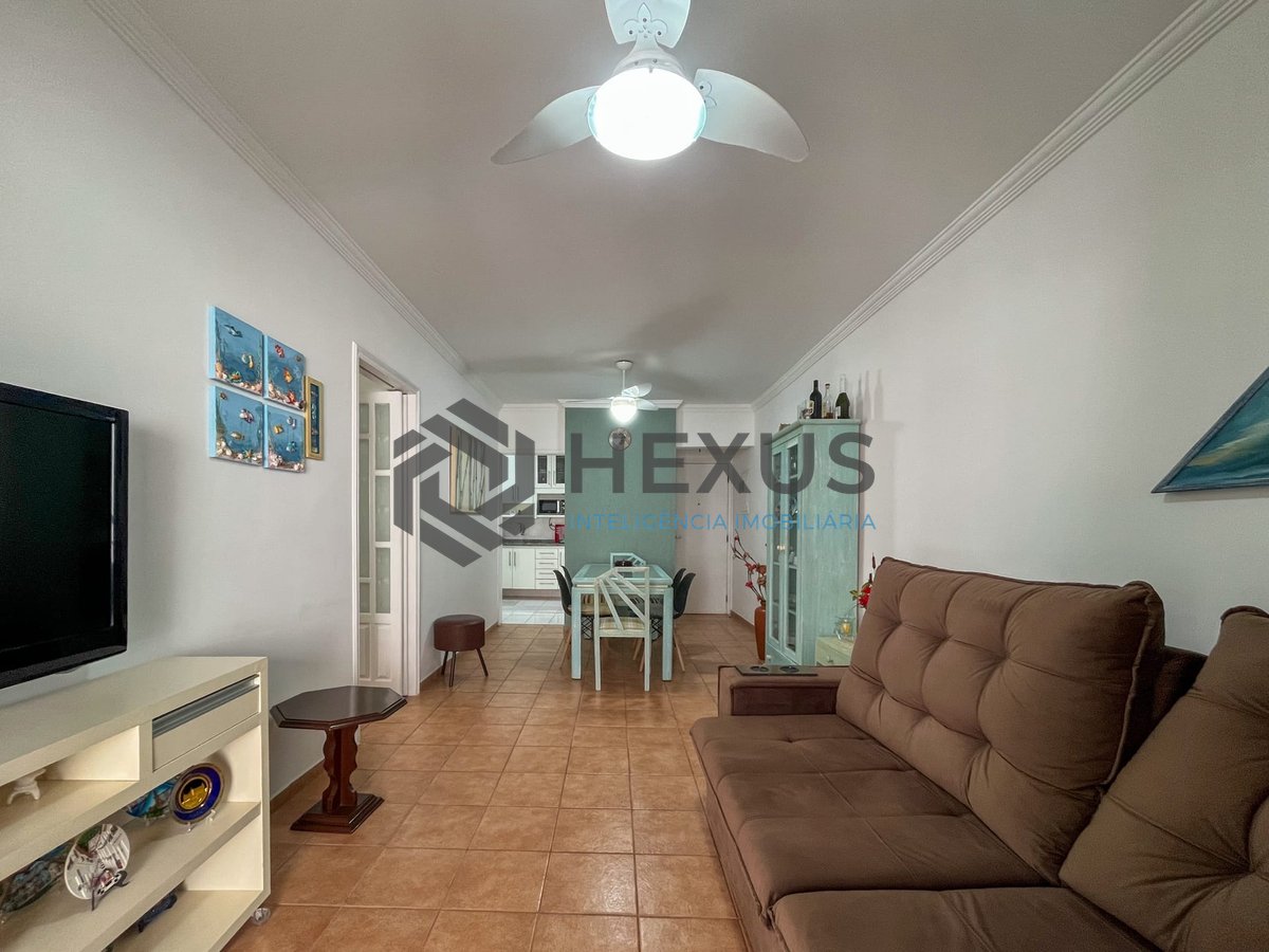 Foto 4 de Apartamento com varanda vista mar e lazer na quadra-mar da Praia das Pitangueiras, Guarujá