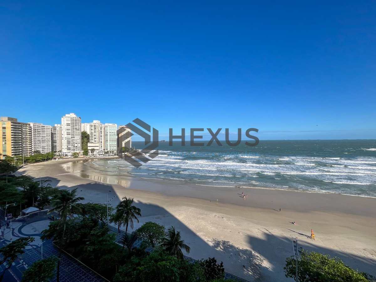 Foto 11 de Apartamento frente mar com varanda e vista mar na Praia das Pitangueiras, Guaruja
