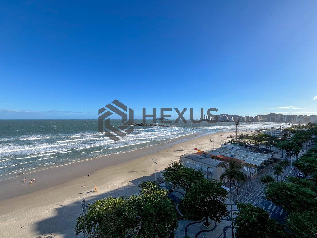 Foto 13 de Apartamento frente mar com varanda e vista mar na Praia das Pitangueiras, Guaruja