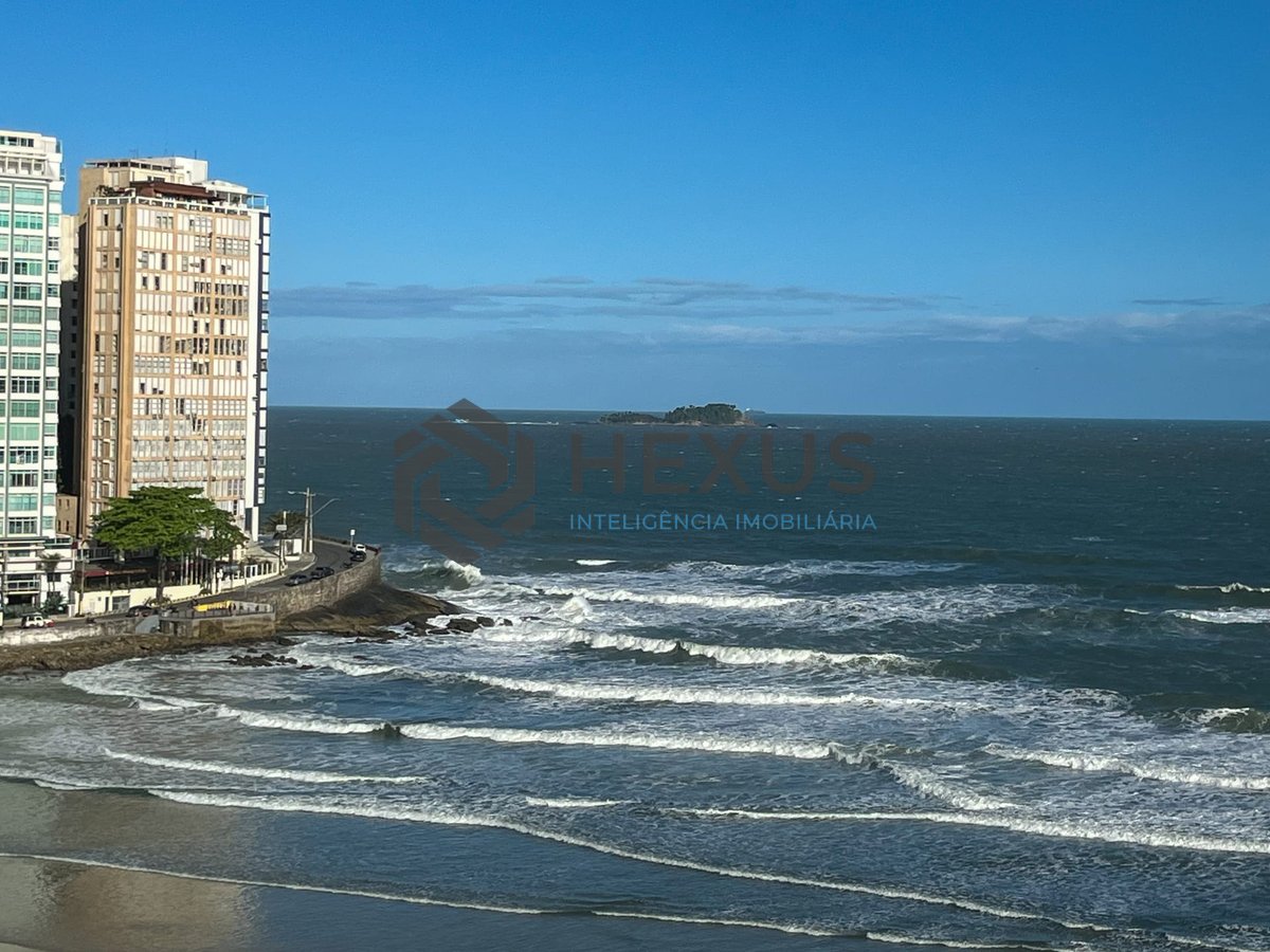 Foto 19 de Apartamento frente mar com varanda e vista mar na Praia das Pitangueiras, Guaruja