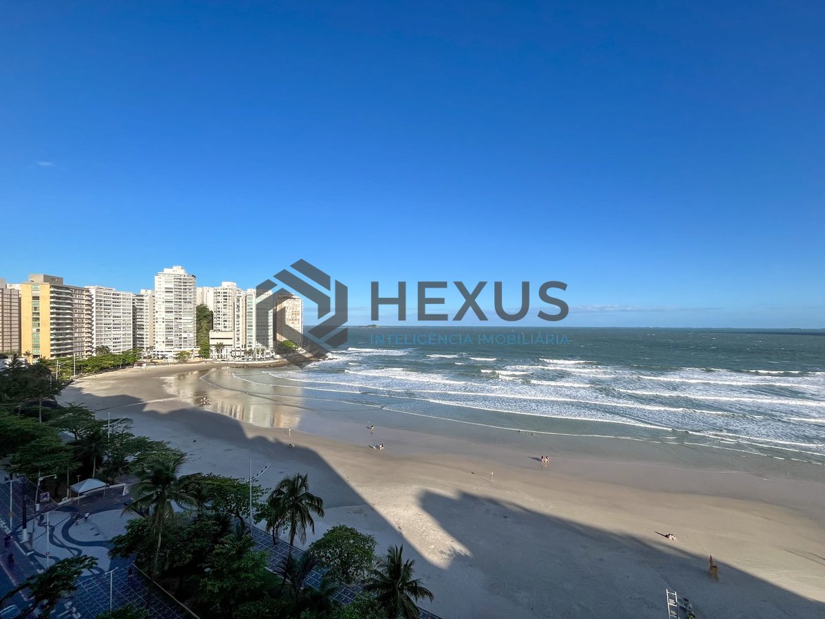 Foto 4 de Apartamento frente mar com varanda vista mar na Praia das Pitangueiras, Guaruja