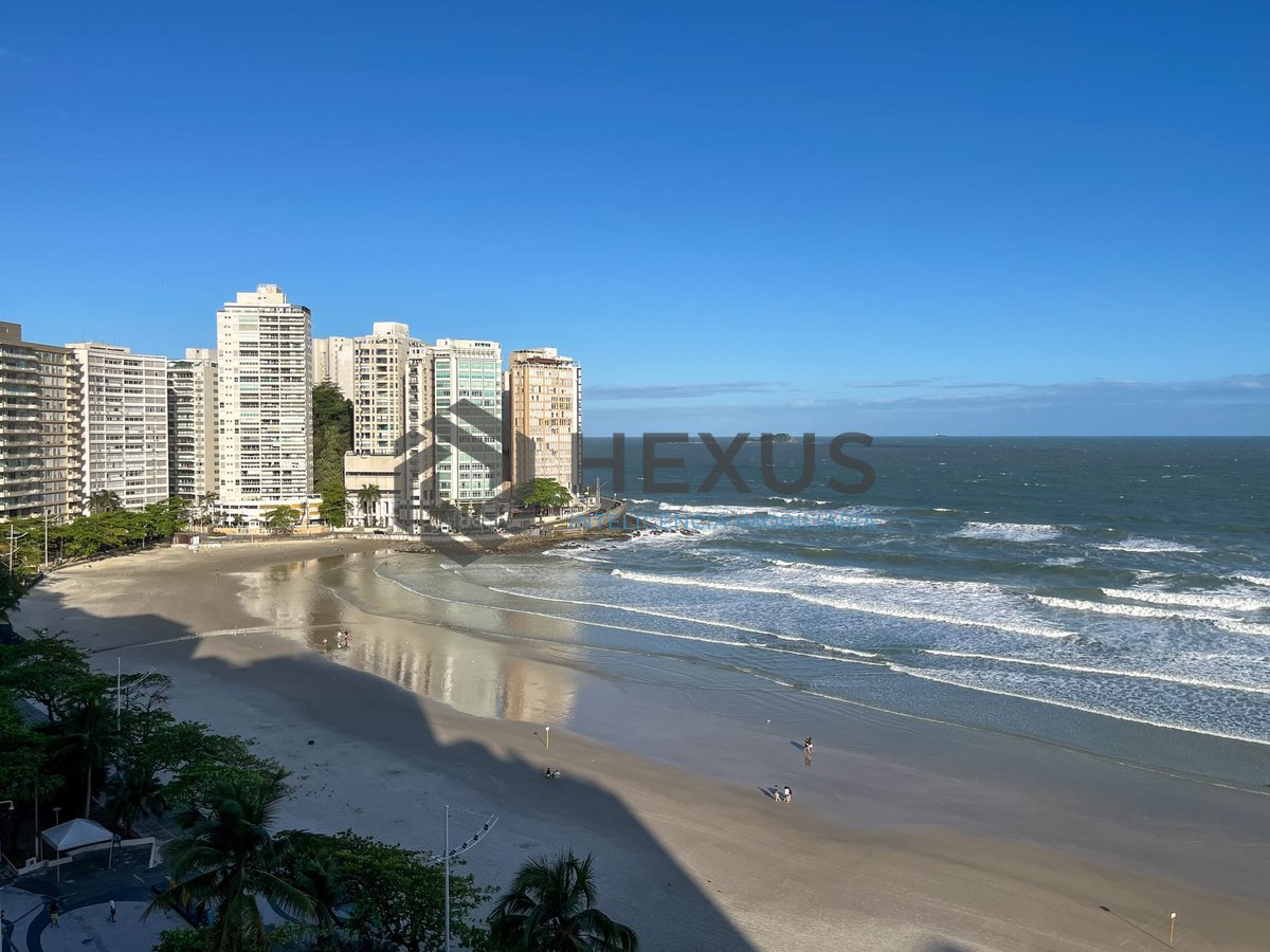 Foto 9 de Apartamento frente mar com varanda vista mar na Praia das Pitangueiras, Guaruja