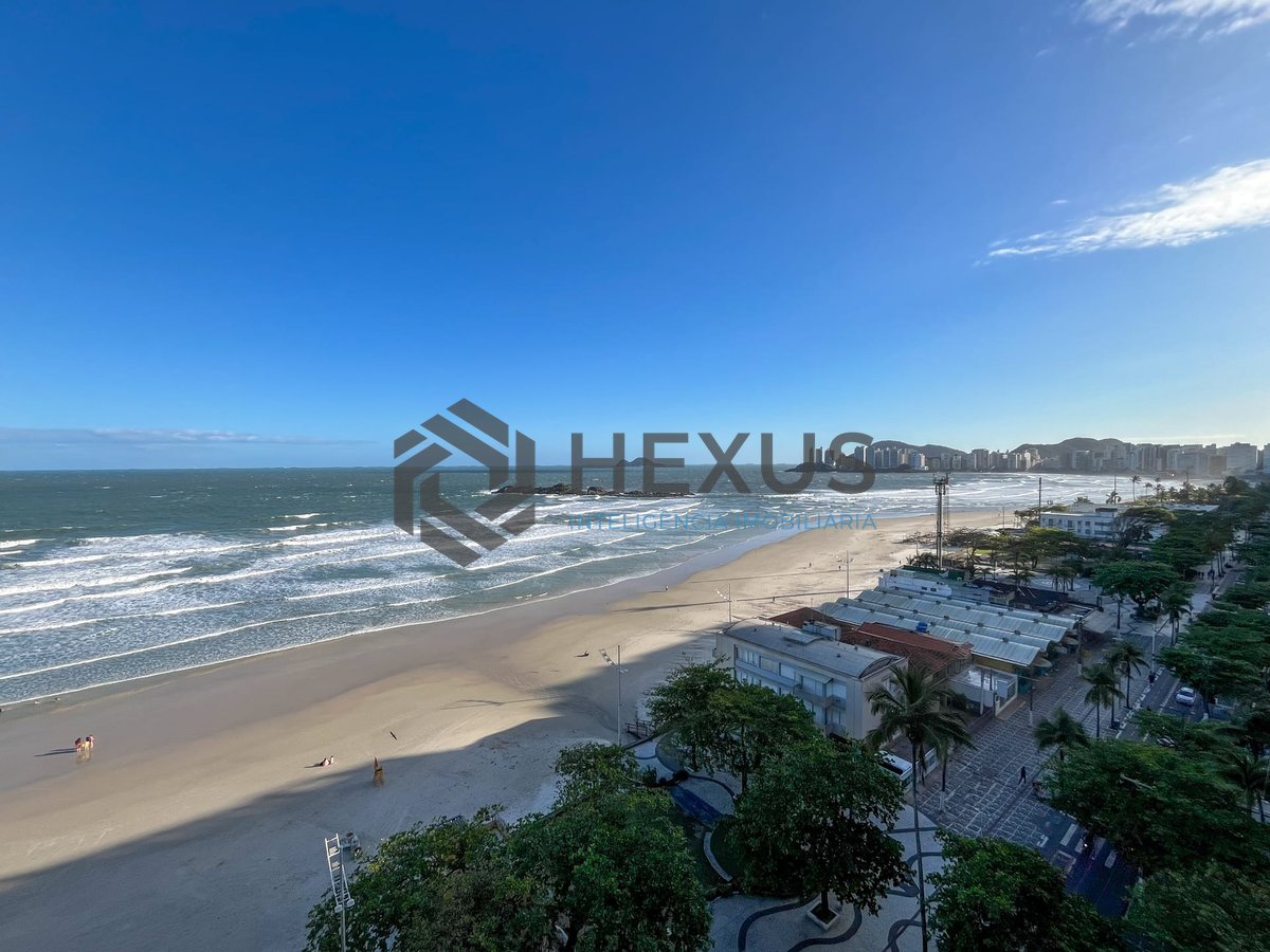 Foto 10 de Apartamento frente mar com varanda vista mar na Praia das Pitangueiras, Guaruja