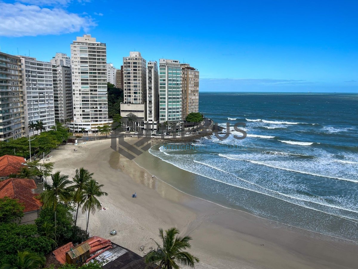 Foto 15 de Apartamento frente mar com varanda e vista mar na Praia das Pitangueiras, Guaruja