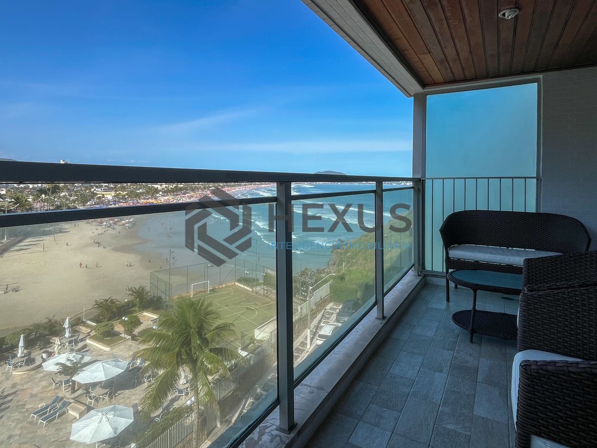 Foto 10 de Apartamento frente mar com varanda, vista mar e lazer na Praia das Pitangueiras, Guaruja