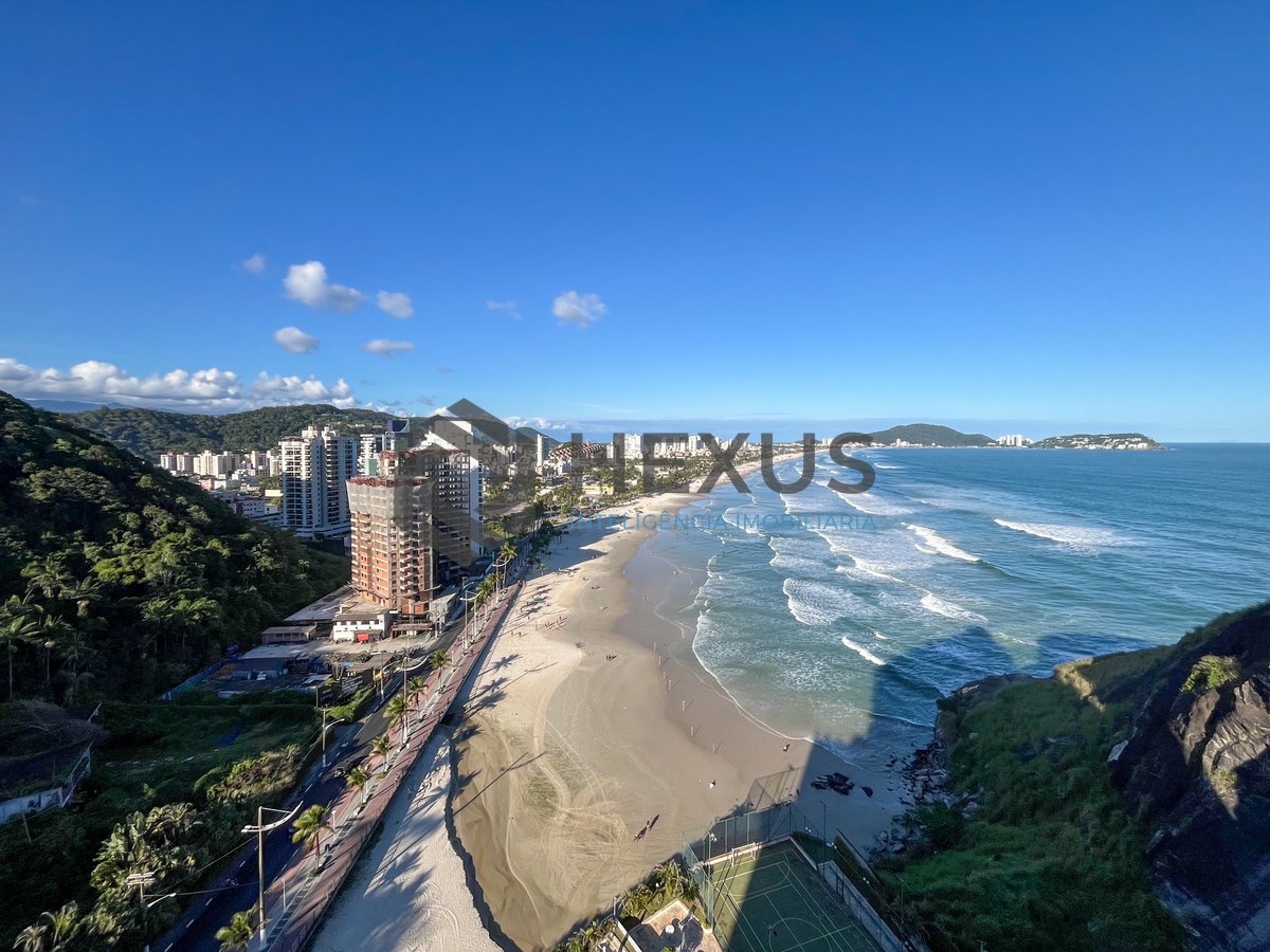 Foto 10 de Apartamento frente mar com varanda e lazer na Praia das Pitangueiras, Guaruja