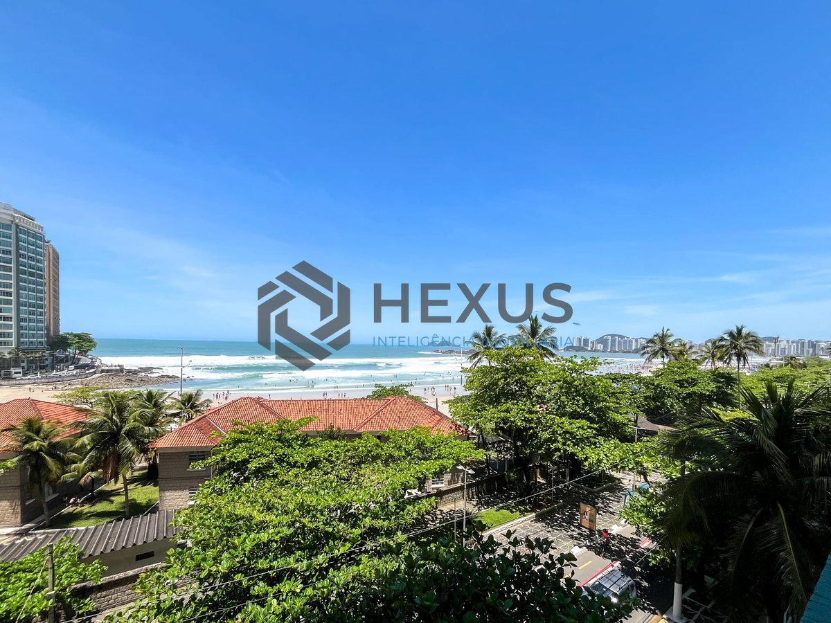 Foto 13 de Apartamento frente mar com varanda e vista mar na Praia das Pitangueiras, Guaruja