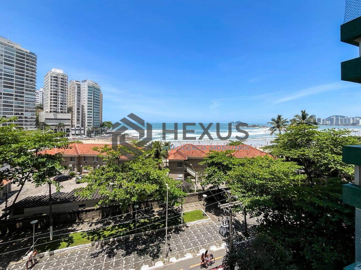 Foto 10 de Apartamento frente mar com varanda e vista mar na Praia das Pitangueiras, Guaruja