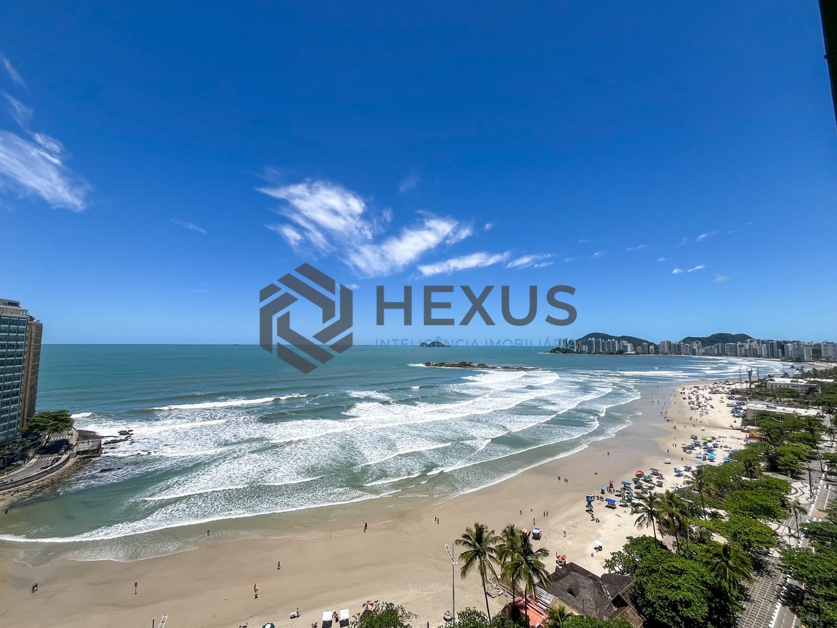 Foto 12 de Apartamento frente mar com varanda na Praia das Pitangueiras, Guaruja